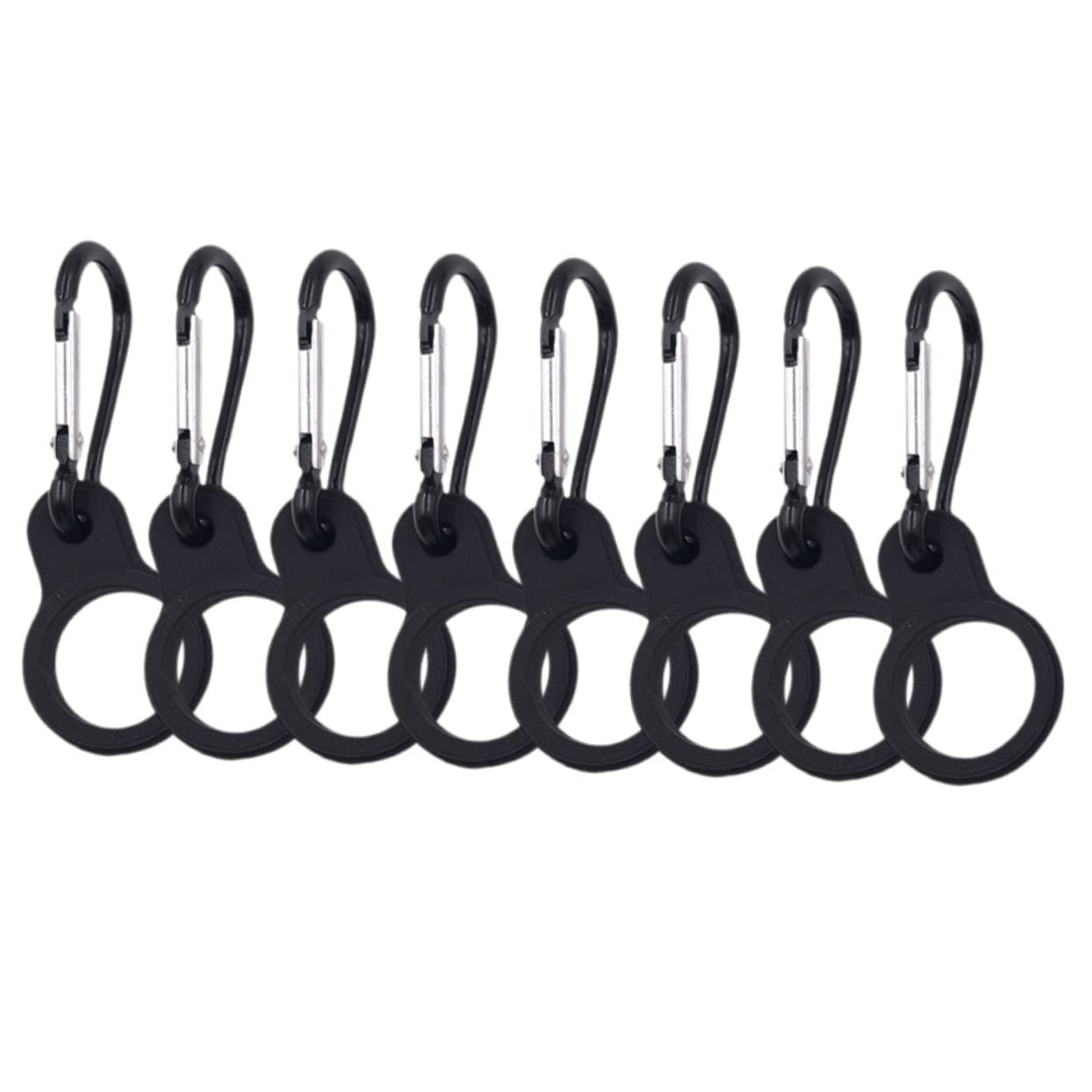 TOYANDONA Wasserkocher-aufhänger Wasserflasche Haken Fitnessstudio Sport Träger Groß Flaschenregal Flaschenschnalle Aus Metall Flaschenclip Für Draußen Kieselgel Schwarz