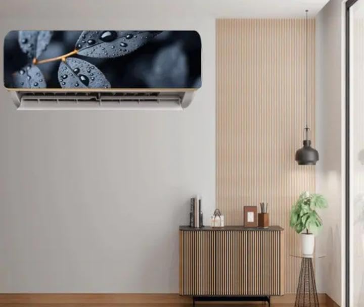 AC Sticker with Dark Botanical Leaf Design, Waterproof Vinyl,- 42 x 12 Inches (106 x 24 cm), for Split Air Conditioners 3