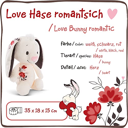 NICI Kuscheltier Hase 35cm mit romantischem Tattoo-Druck auf Ohr – Hase Plüschtier für Mädchen, Jungen & Babys… – Bild 4
