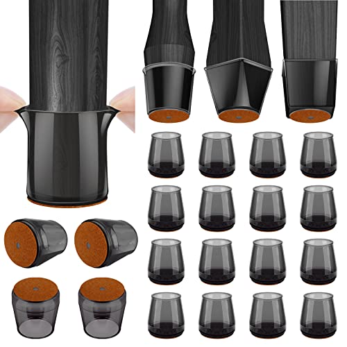 BALEINE Silicone Chair Leg Floor Protectors, Stool Leg Protectors Cap, Chair Leg Caps for Hardwood Floors (Black-16pcs, Round S) by BALEINE - Used condition - US$10.39
