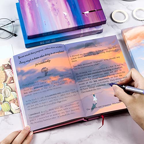 Journal intime couverture rigide Honbay, papier blanc de haute qualité - 6
