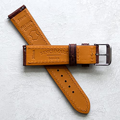Benchmark Basics Quick Release Leather Watch Bands - Premium Italian Full Grain Leather Watch Straps For Men & Women (20Mm, Black) #TOP4