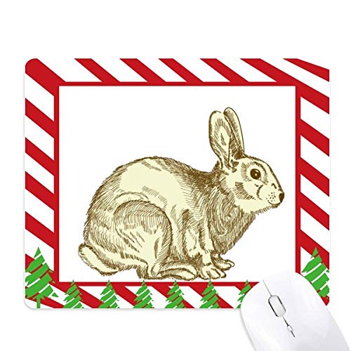 Tapis de souris canne de noël et lapin de pâques religieux