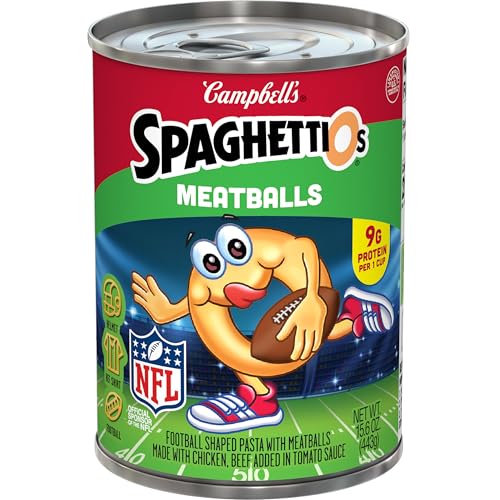 SpaghettiOs Football Shaped Canned Pasta with...