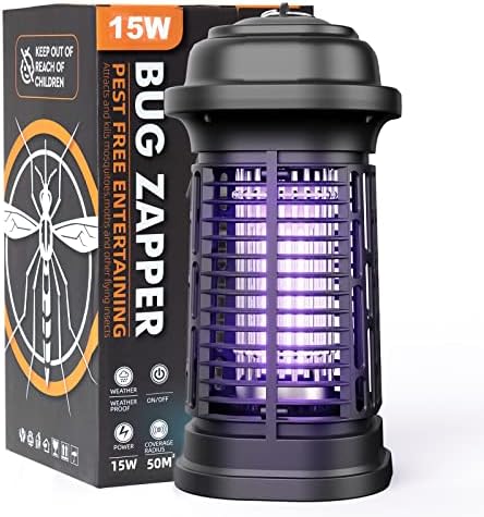 Mosquito Zapper, Meilen Bug Zapper Outdoor, Electric 4000V Fly Zapper Waterproof Mosquito Killer Bug Zapper Indoor, Portable Fly Killer Insect Killer for Patio, Home, Kitchen, Backyard