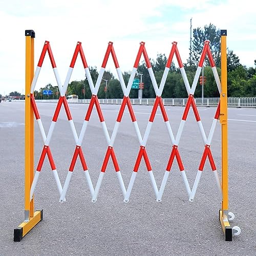 SGKOMN Industrial Expanded Metal Fence - Portable Barrier Gate with Casters, Aluminum Decorative Garden Fence Pet Fence Gate Adjustable, School Parking Lot Highway Mall Traf, H120CM+L600cm/19.6ft