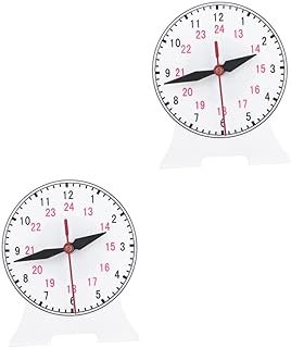 Toyvian 2 Pçs Modelo De Relógio Brinquedos De Mesa Relógio De Ensino Relógio De Mesa Auxiliares De Ensino Molde De Tempo Educacional Brinquedos Brinquedos Educativos Adereços De Ensino