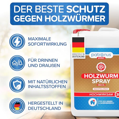 Patronus Holzwurm Spray [3 Liter] mit effektiver Sofortwirkung – Ansicht 2