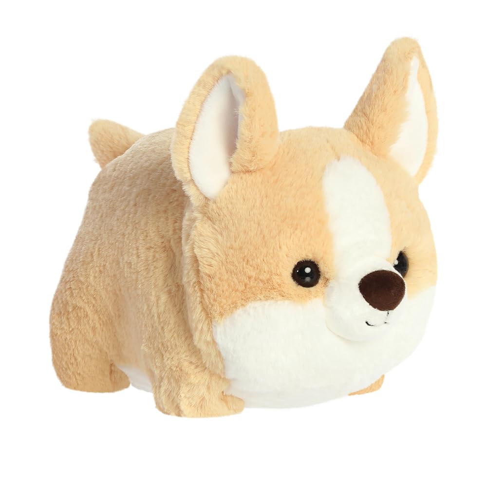 AURORA- 34260- Spudsters Colby Corgi Soft Toy- 24cm- Beige - Fun Collectable Plush for Kids and Adult Collectors - Perfect for Birthdays, Gifts or Any occasion