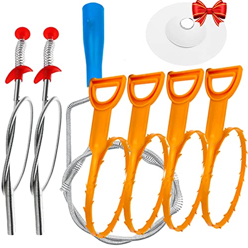 Drain Clog Remover Tool, 7-In-1 Snake Drain Anti-Clog Kit, Sink Drain Cleaner For Kitchen Sinks, Toilet Sewer, Bathtubs And Bathroom Sinks Dredge