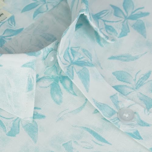 Image of GHPC Cotton Linen Printed Half Sleeves Regular Fit Formal Shirt for Men