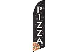 Vispronet Pizza Feather Flag: High-Visibility Advertising for Your Business