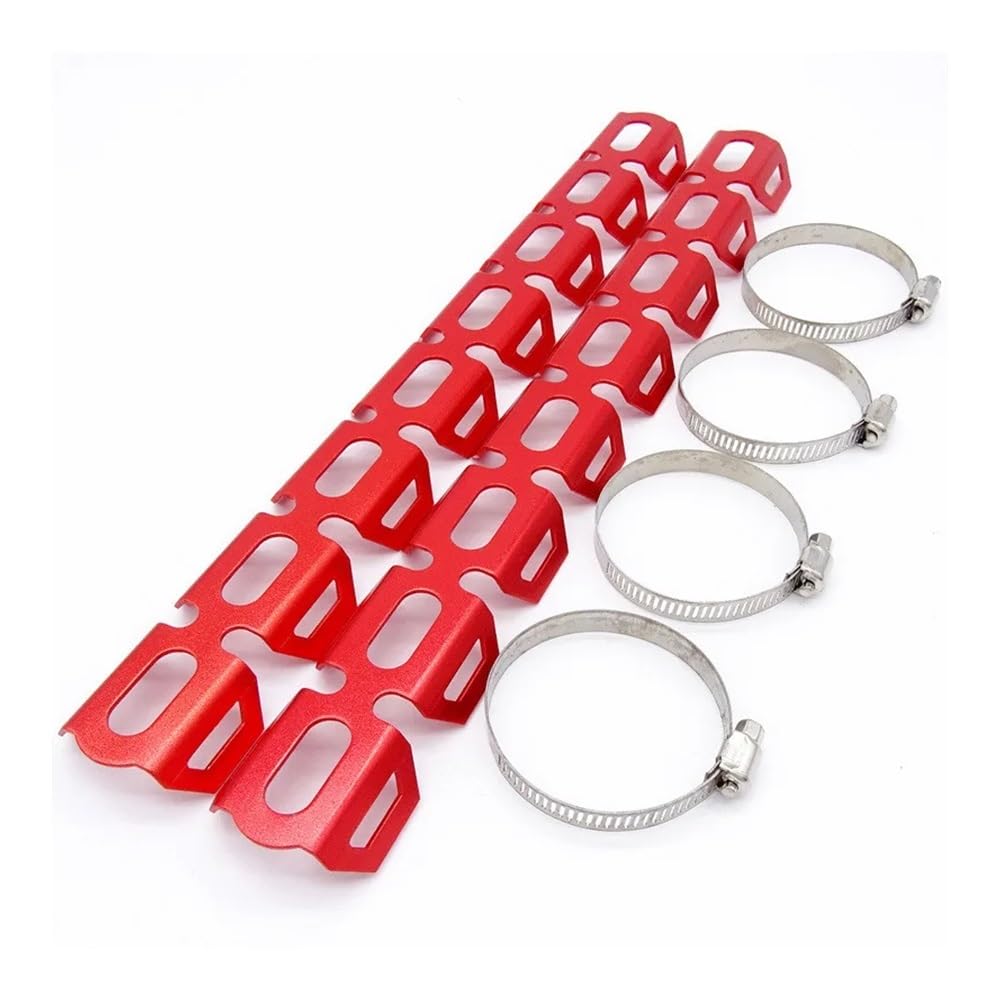 per Chopper per Cruiser 2 Pezzi Universale Moto Marmitta Tubo Protezione Copertura Scudo Termico(Color-O)