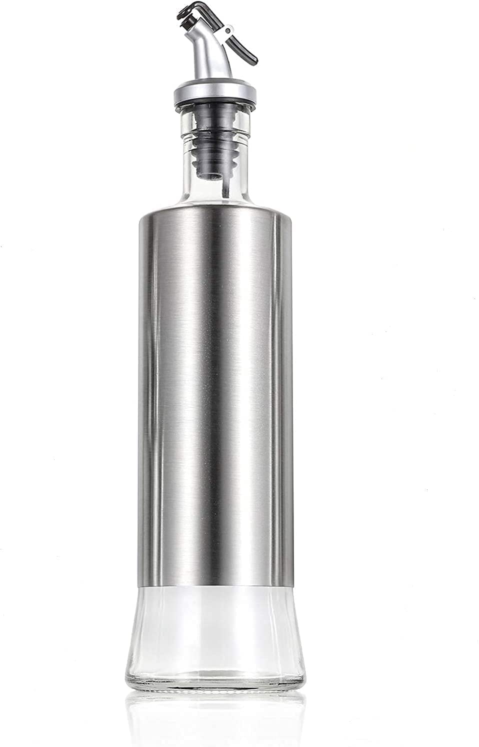 P-PLUS INTERNATIONAL Stainless Steel Visible Cruet Oil Dispenser Bottle 500ml with Lever Release Spout for Oil, Vinegar, Dust And Leak-proof Pack of 1 (B09F5CLBBP) Amazon Price History, Amazon Price Tracker