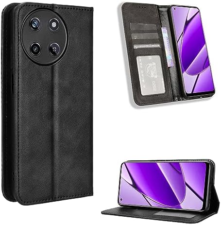 Fitudoos Etui na telefon komórkowy do TCL 405 skórzane etui na telefon komórkowy TCL 405 etui skórzane Flip Case portfel etui - czarne