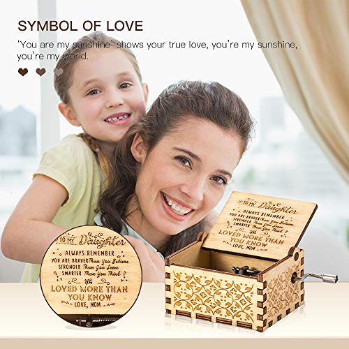 image for ASZKJ Wooden Music Box-Sunshine-MOM gave a Gift to her Daughter,is The