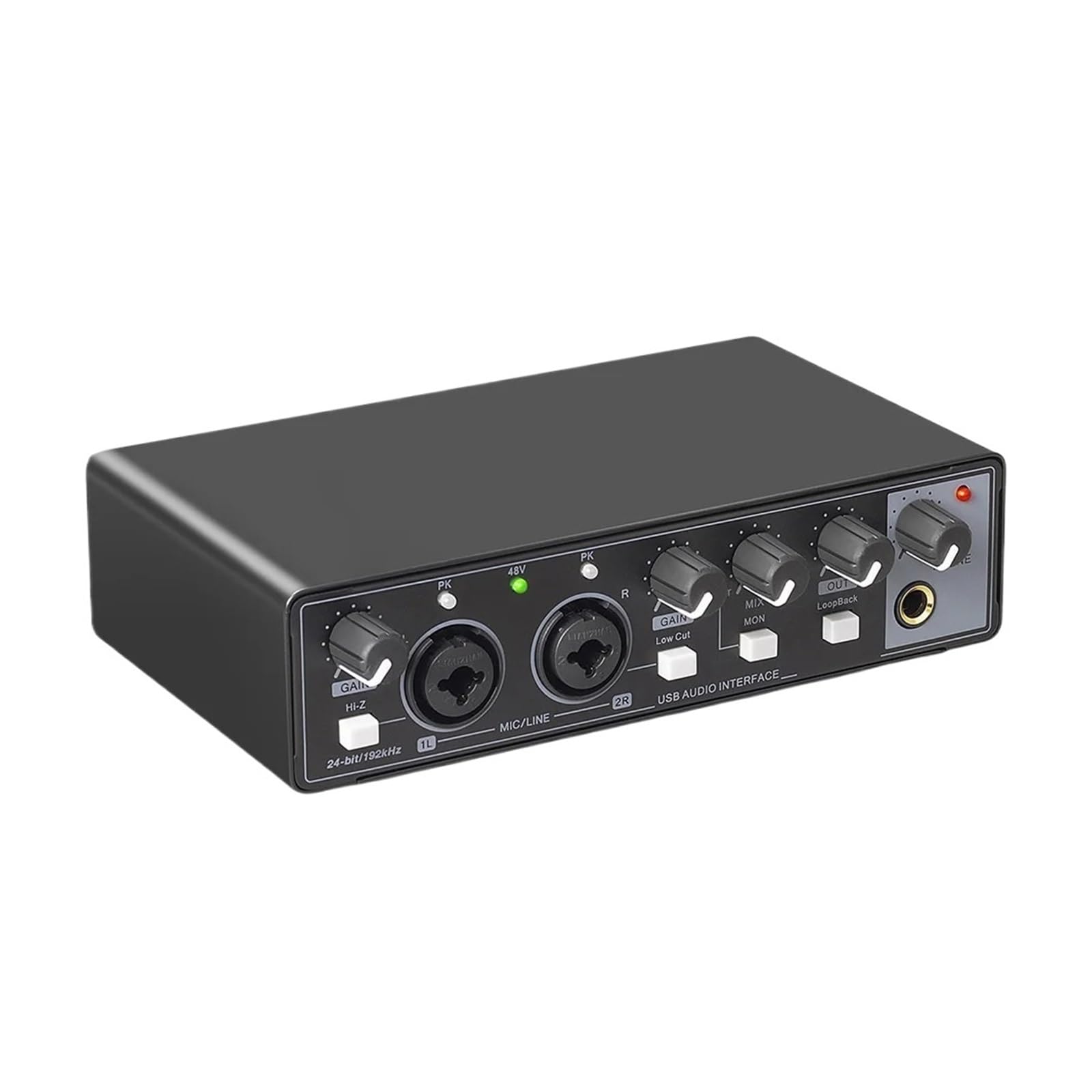 Scheda Audio Interfaccia Audio Scheda Audio Convertitore AD 24 Bit/192 KHz Registrazione Dal Vivo For Chitarra Elettrica