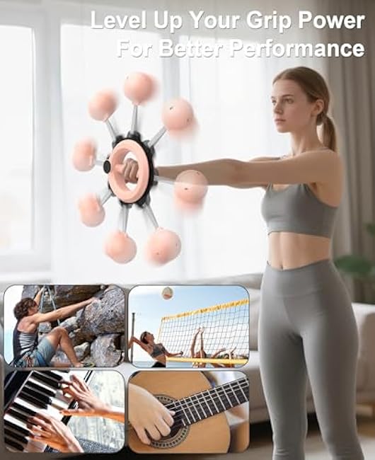 Inner Thigh Exerciser for Women, Adjustable Pelvic Floor Muscle Exercise Devices, Arm Workout for Men and Women, 360¡ã Hand-Crank Forearm Trainer