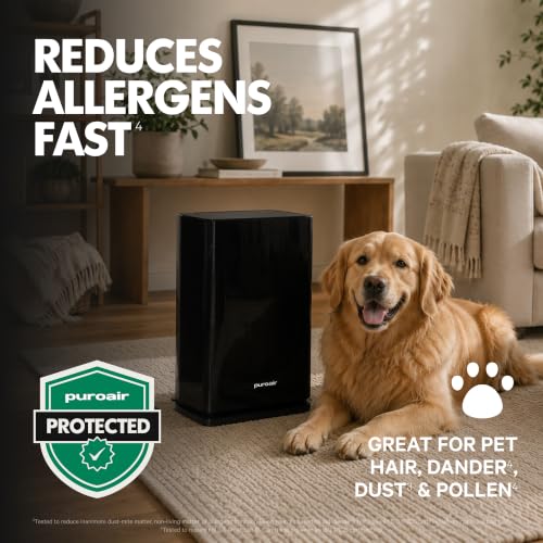 Image of PuroAir 400 HEPA Air Purifier Large Room Air Cleaner up to 2,000 Ft - HEPA CarbonTech Filter up to 500X Stronger - Air Quality Sensor, Auto & Quiet Sleep Modes - Air Purifiers for Large Rooms (2PK)