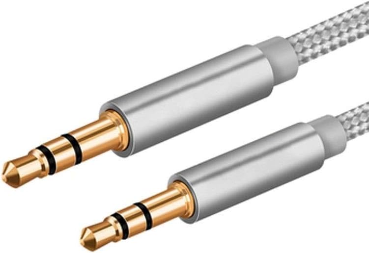 Jlck オーディオライン 3 5mmスピーカー変換パッチコード2スタイル 携帯電話ヘッドセット接続オーディオ 長さ1メートル ブラック シルバー Color 超激得sale ピンク Silver ゴールド