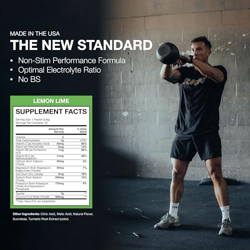 image for RAW Electrolytes Powder Hydration Drink Mix Packets, BUM Hydrate (Lemo