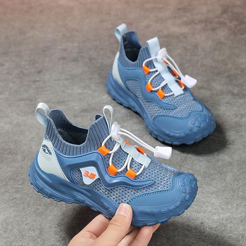 Girls Sneakers Lightweight Breathable Mesh Sports Shoes for Kids with Comfortable Elastic Buckle Design Flexible2
