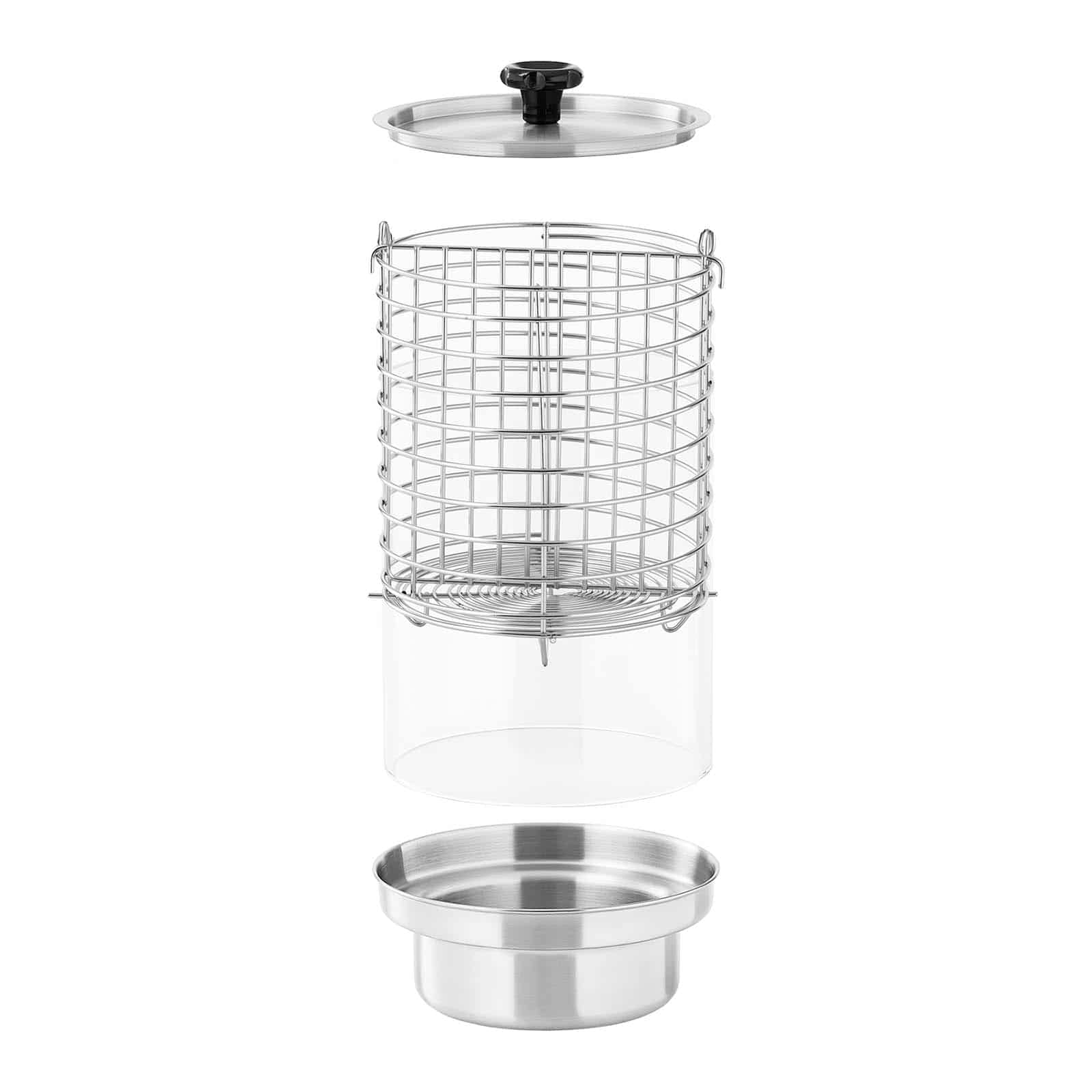 Royal Catering RCPHW 450 Hot-Dog-Maker 450 W Hot Dog Wärmer Hot Dog Maschine Bockwurstwärmer Würstchenwärmer