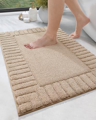 La mejor selección de Baño beige los preferidos por los clientes. 50 DEXI Tapete para Baño 50 x 80 cm, Alfombra de Baño Antiderrapante, Tapetes de Baño Supersuave y Absorbente, Lavable a Máquina, Beige