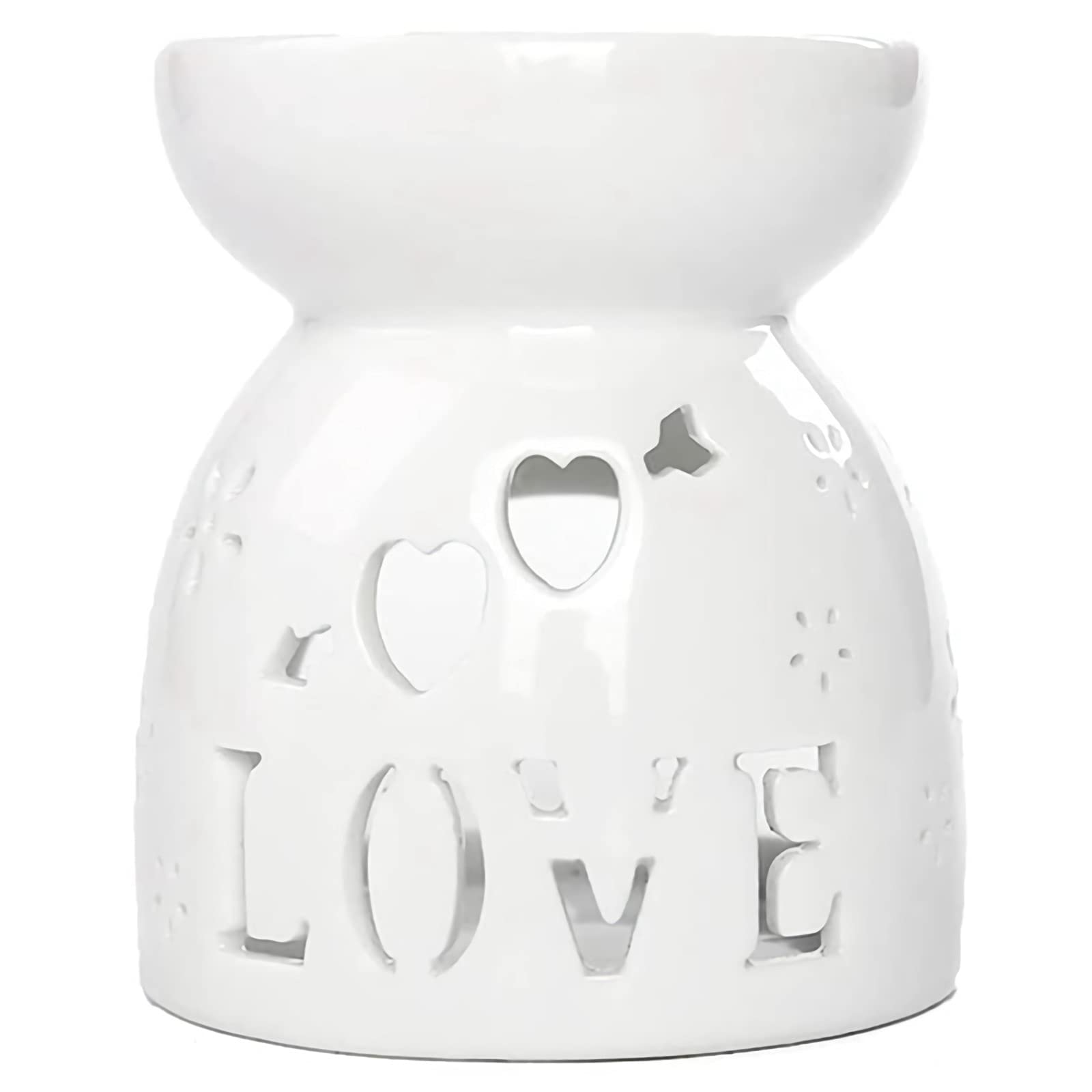 CTRLZS Ceramic Diffuser Candle Burner Ceramic Burning Essential Oils Diffusers Aromatic Lamp -Love