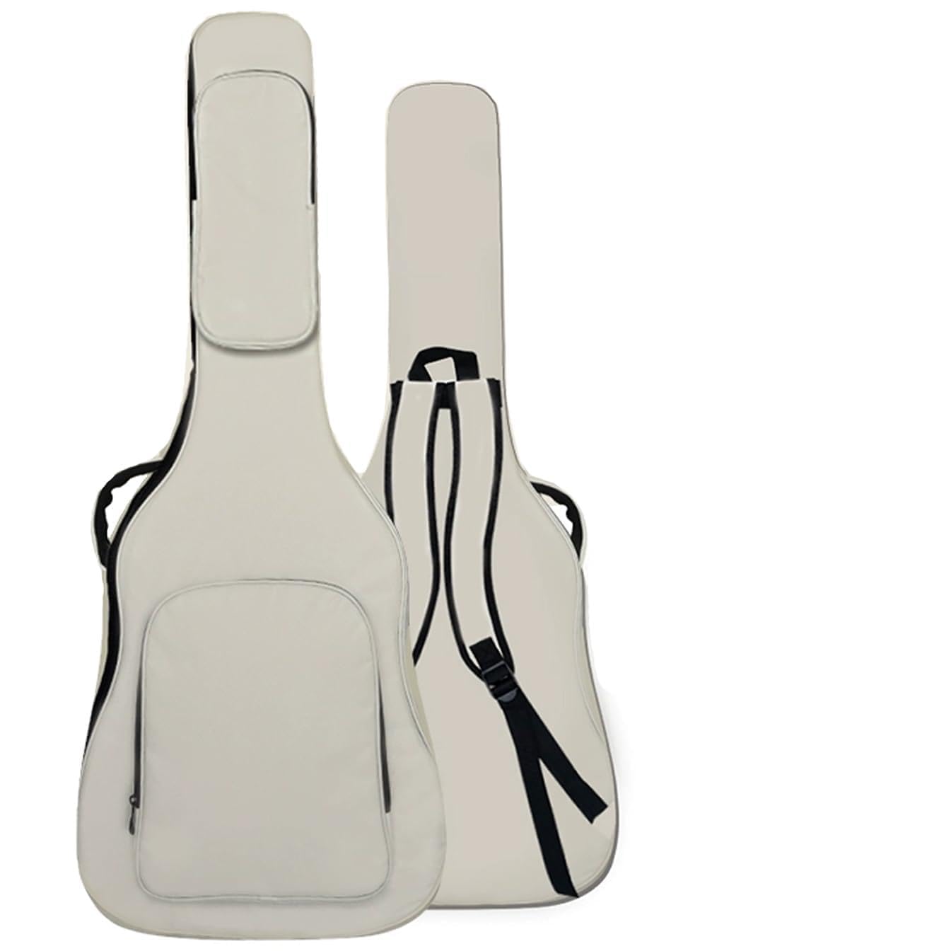 Funda Acolchada para Guitarra De 40/41 Pulgadas, Impermeable, De Oxford 600D, con Espuma Antigolpes, Correas Tipo Mochila Y Bolsillo para Partituras,Beige
