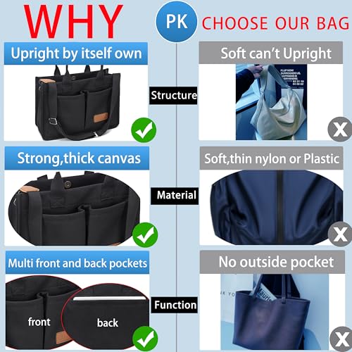 tote bag for women with compartmentslarge canvas totes women39s purse crossbody bags work laptop book bag shoulder handbags