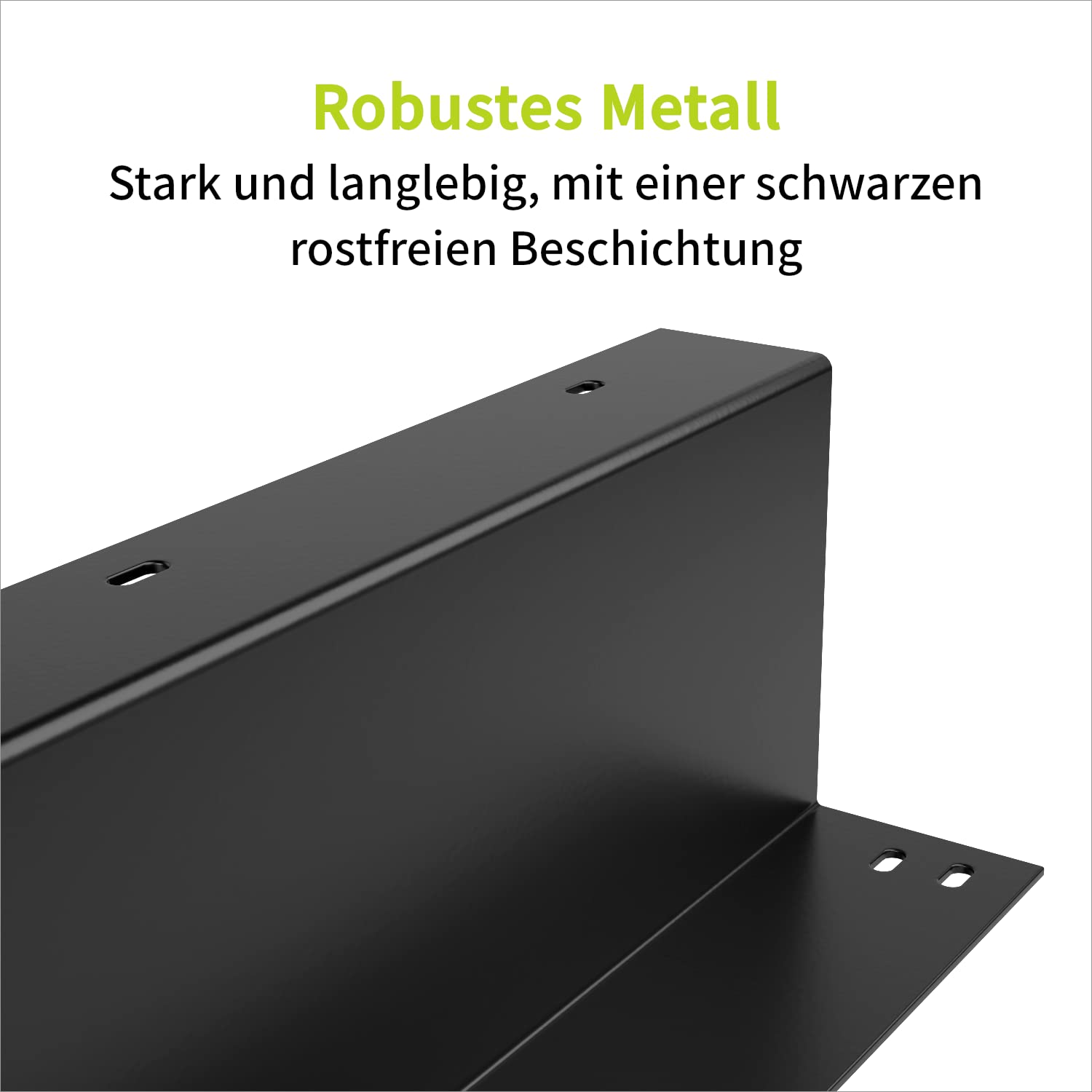 ACROPAQ Montagehalterung für Kassenschublade Unterbau 2xSchienen 33cm Robuster Stahl Schwarz