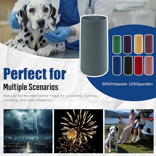 Image of Dog Calming Hoodie Quiet Head Cover Sleeves Anxiety Relief /Noise Protection - Grooming - Thunder - Fireworks