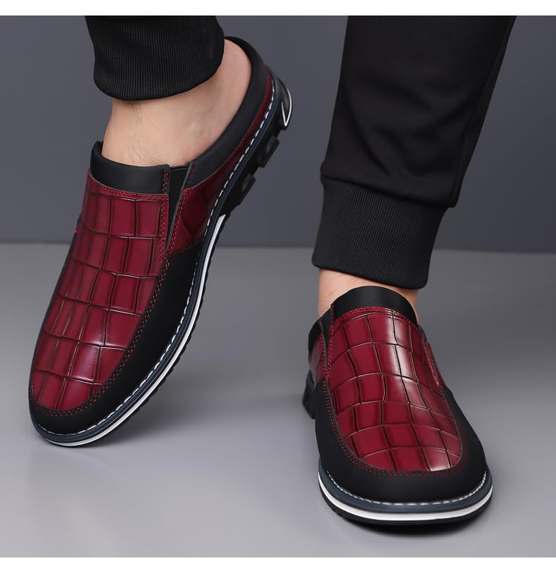 Men's Stylish Slip-On Loafers | Comfortable Casual Shoes | Durable Rubber Sole | Office & Casual Attire | All-Season Versatility | Stylish Two Tone Brown & Black Design2