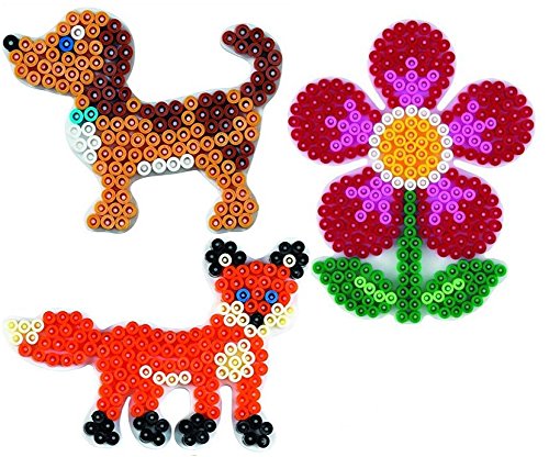 Happy Price Toys (Set 68) Hama Midi Stiftplattenbeutel kleiner Hund,Fuchs und Blume + 100 Bunte Bügelperlen Happy Price Toys (Set 68) Hama Midi Stiftplattenbeutel kleiner Hund,Fuchs und Blume + 100 Bunte Bügelperlen