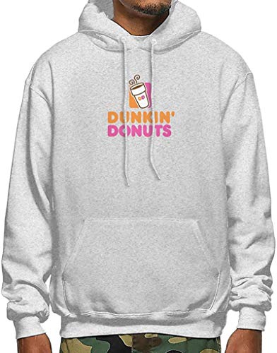 Mens Hoodie Sweatshirt Dunkin Donuts Pullover for Men,Gray,XX-Large