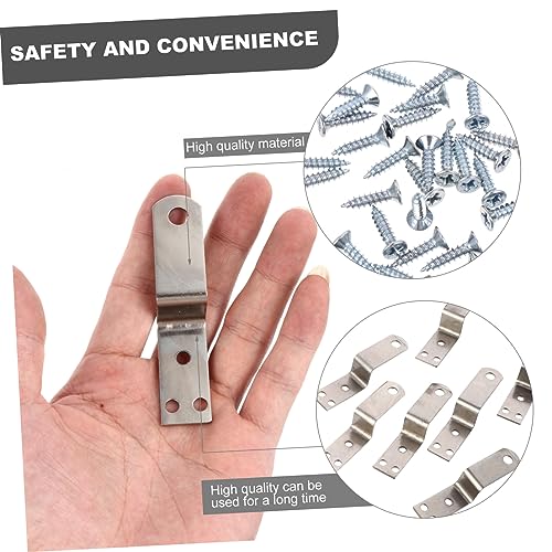 Image of Balacoo Picture Hanging Kit 10pcs z Type Locks Heavy Duty Iron Picture Hanger Hardware Wire Hanging Kit for Wall Decor
