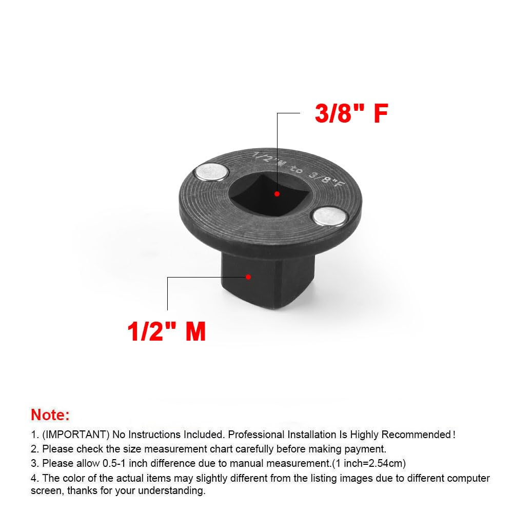 Adaptador de enchufe de impacto de perfil bajo, reductor de accionamiento (3 piezas, juego de 3/10.2 cm a 1/5.1 cm), (1/5.1 cm a 3/20.3 cm), (3/20.3 cm a 1/10.2 cm)