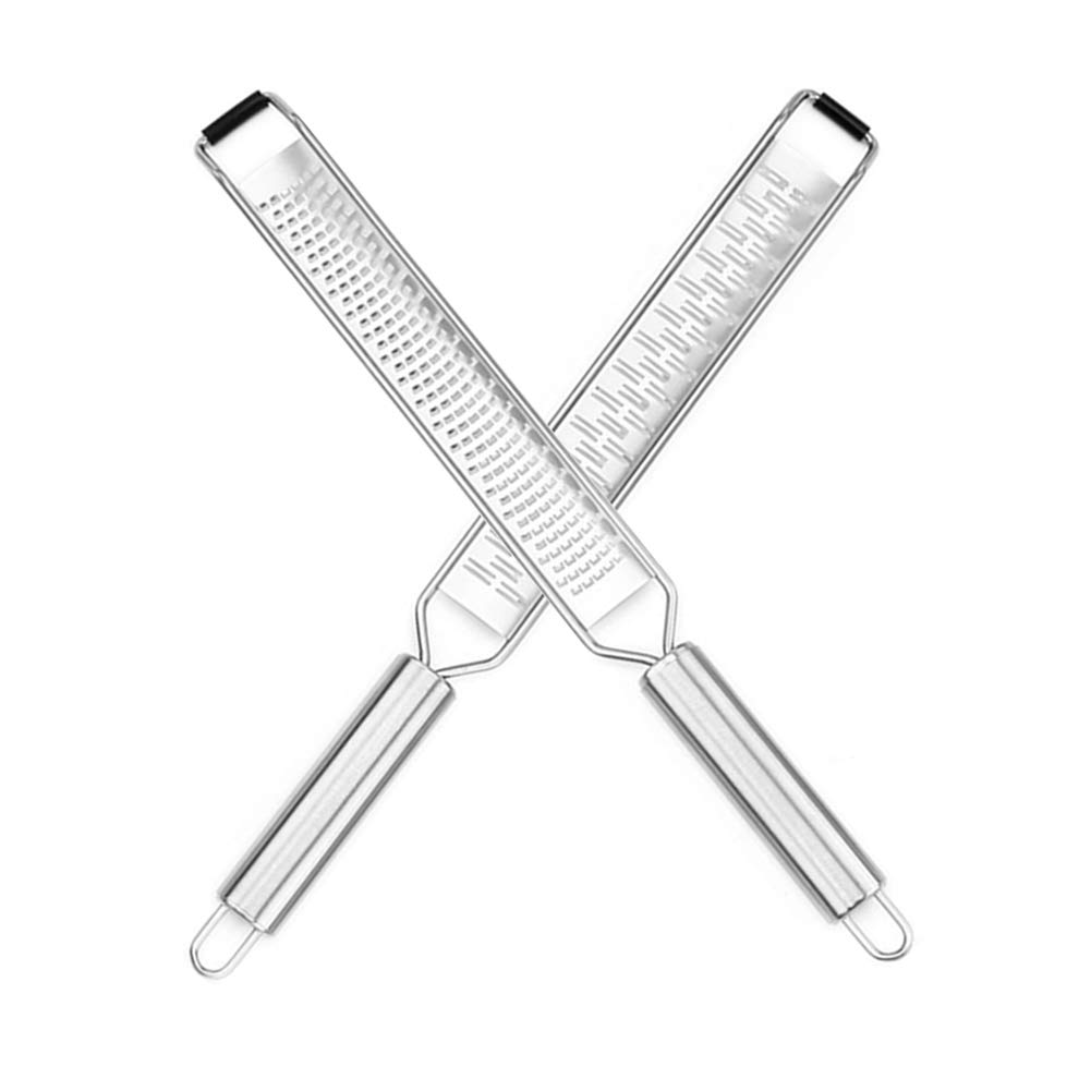 ArinkO Ensemble râpe et zesteur en Acier Inoxydable – Parfait pour râper sans Effort Le Fromage, Le Chocolat, la Noix de Coco et Plus Encore !