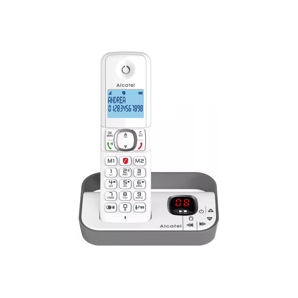 Telefono fisso cordless - ALCATEL - F860 voice trio grigio - Blocco delle chiamate indesiderate