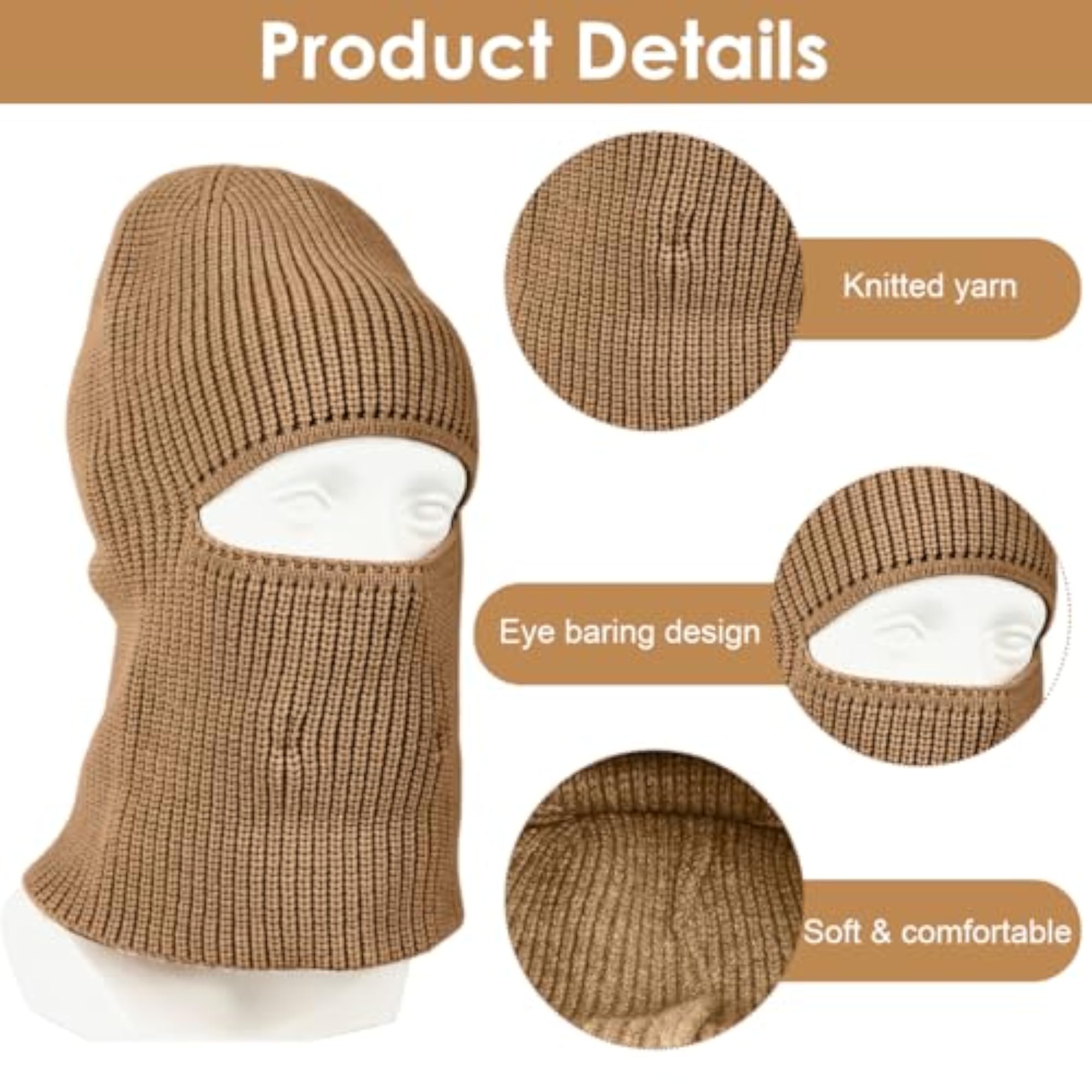 Stylish Winter Cap with Gloves, Brown