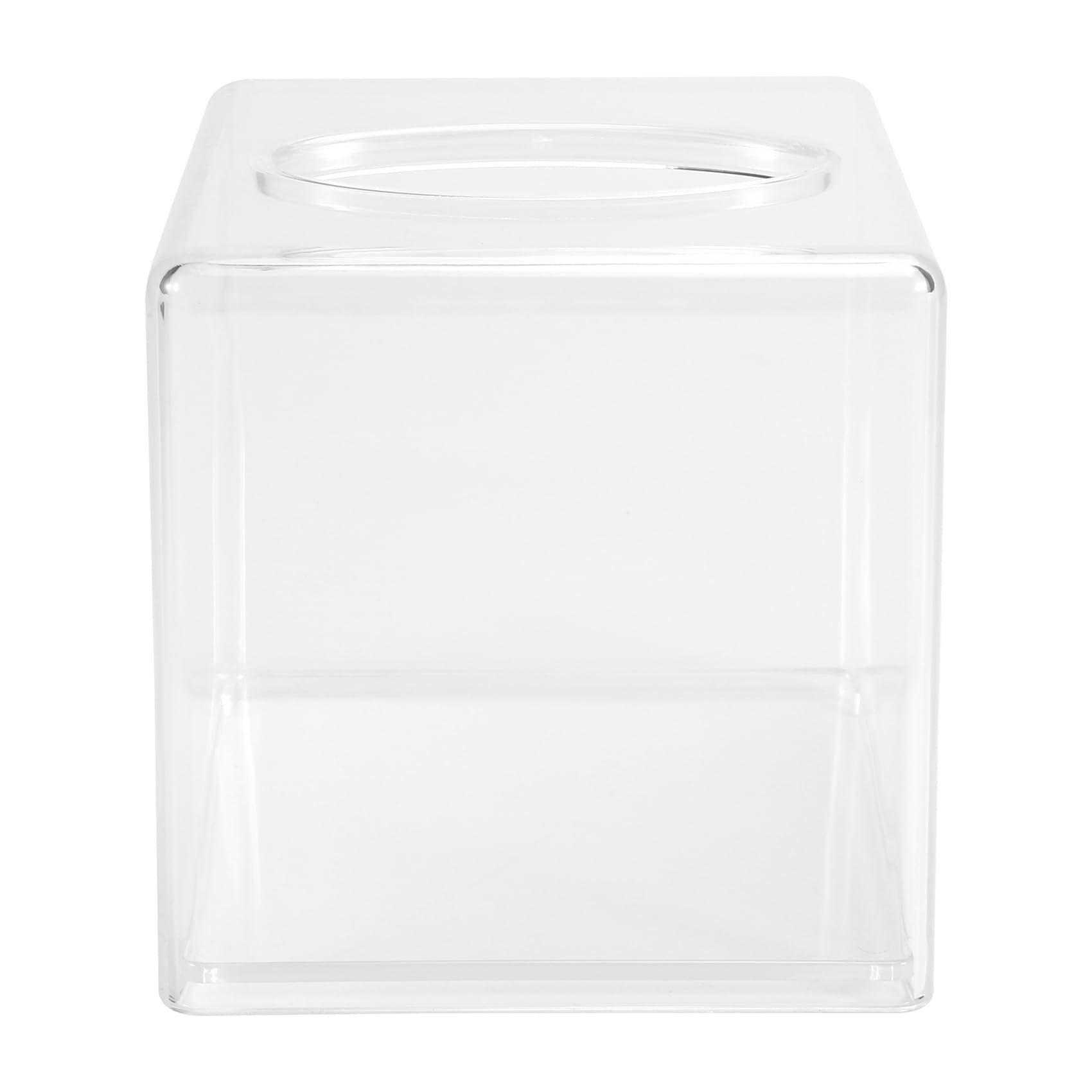CTRLZS Clear Acrylic Tissue Box Holder with Cover Tissue Dispenser Box Case for Countertop,Clear Plastic Dryer