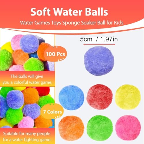 Juego interactivo de 100 bolas de agua para regalar en cumpleaños de verano 5
