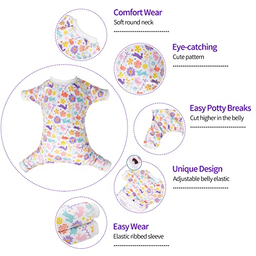 Image of CuteBone Small Dogs Outfit Soft Puppy Onesies Pjs Dog Pajamas Pet Coat Cat Apparel Comfy Doggie Jumpsuit Bodysuit for All Seasons