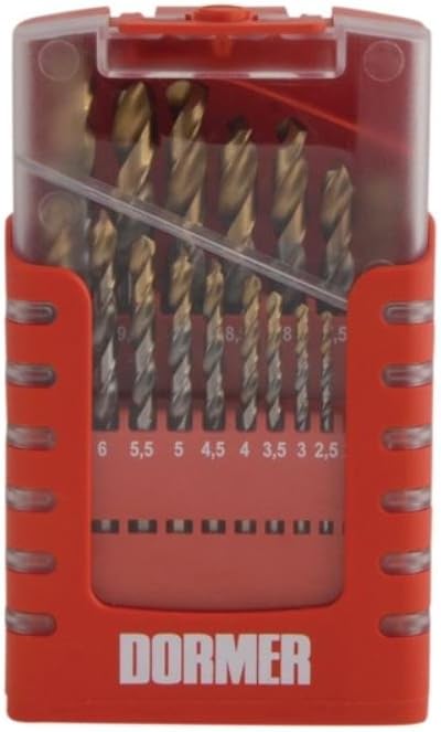 A095 Comp HSS TiN Drill Set of 19 1.0-10 x 0.5mm