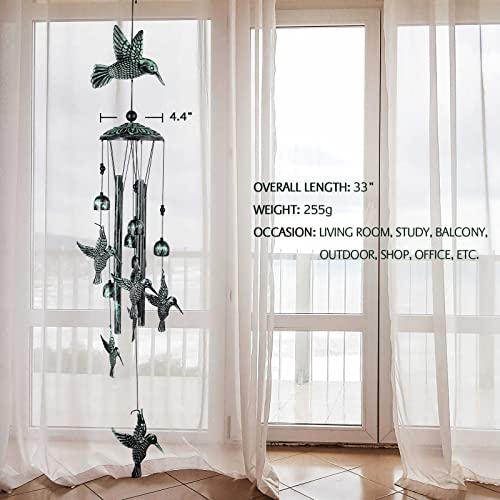 Metal Hummingbird Wind Chimes Memorial Gifts Outdoor Garden Wind Chimes Sympathy Gift Unique Wind Chimes In Memory Of Loved One 33 Inches #TOP1