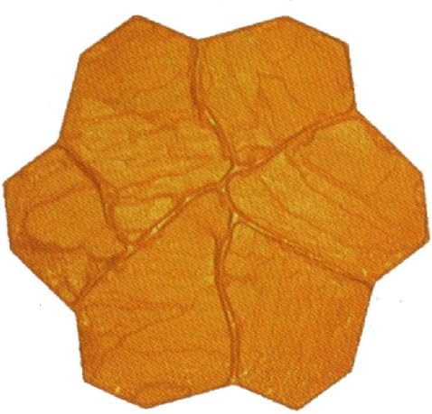 BonWay 32-151 30-Inch by 30-Inch Random Split Rock Urethane Decorative Concrete Texture Mat, Yellow