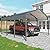 AIRWIRE 10x15 Metal Carport Carports with Enhanced Base Heavy Duty Garage Outdoor Galvanized Car Shelter for Car, Boats and Truck
