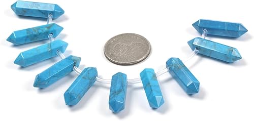 Vista 210 de Cuarzo rosa de 1.28 pulgadas (1.260 in) con piedras preciosas naturales hexagonales para hacer joyas, cuentas de curación de reiki de chakras