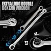 DISEN 12 + 1 pcs Extra Long Ratchet Wrench Set, Metric 8-22mm Double Box End Ratcheting Wrench Set with a Magnetic Pickup Tool, Secret Santa Gifts for Men, Stocking Fillers for Men Christmas Birthday